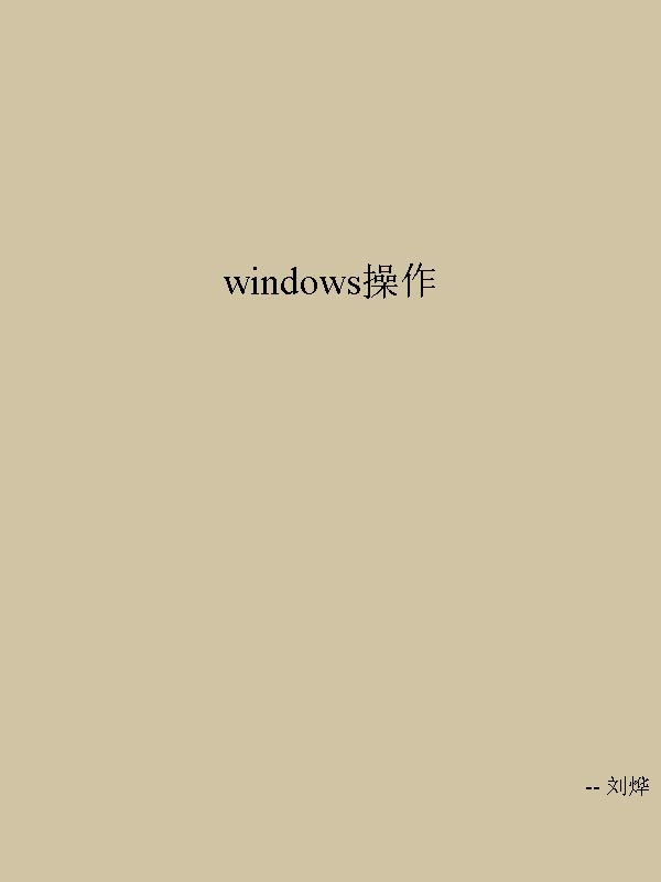 windows操作