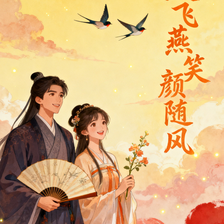 双飞燕笑颜随风