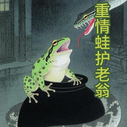 重情蛙护老翁