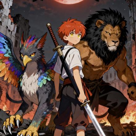 少年与夜兽爹娘