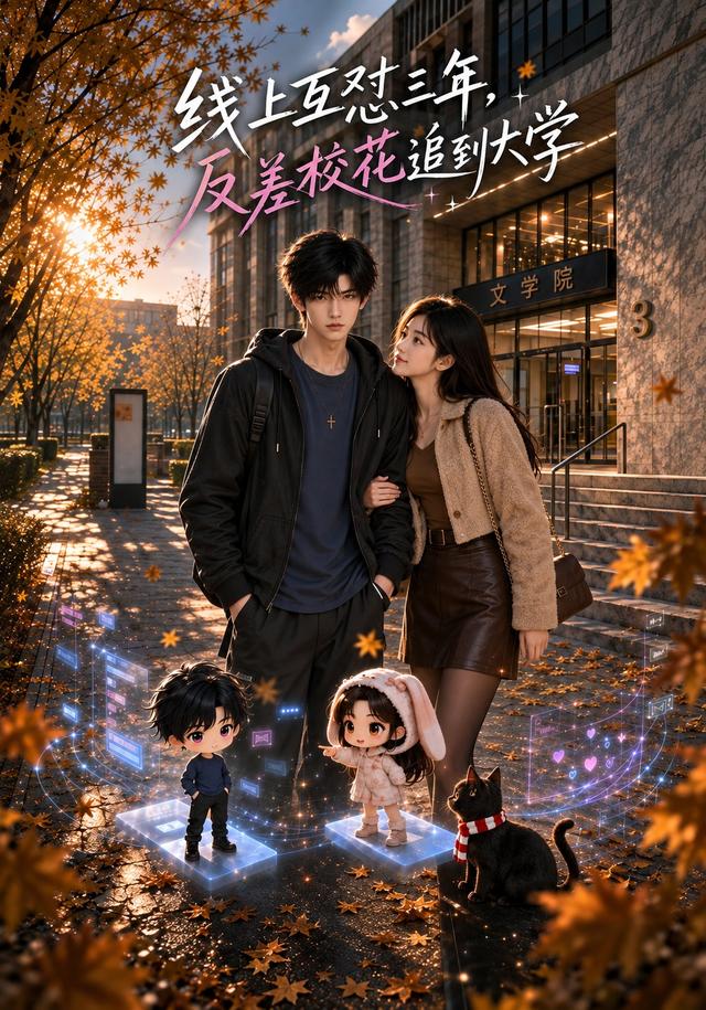 线上互怼三年，反差校花追到大学