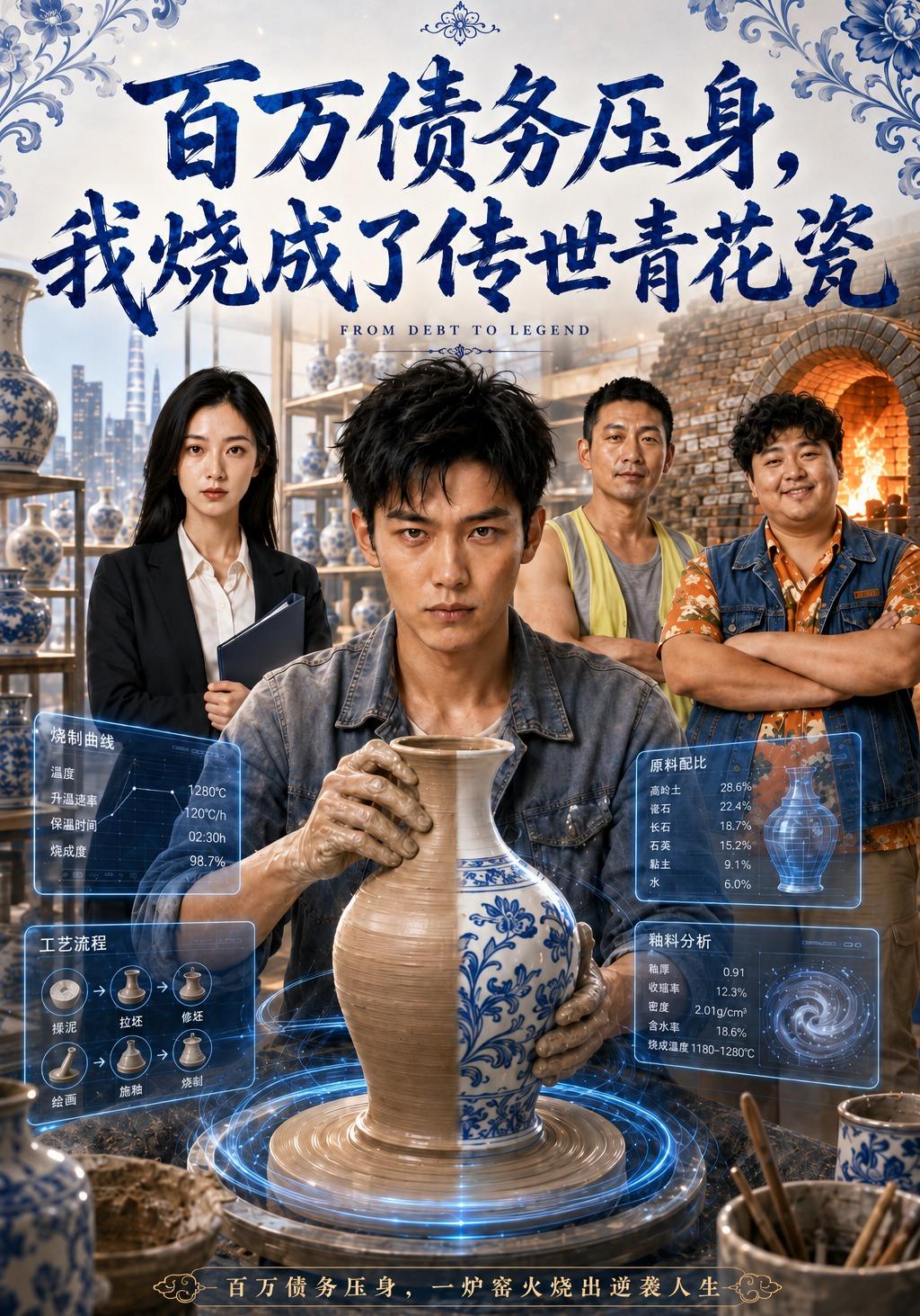百万债务压身，我烧成了传世青花瓷