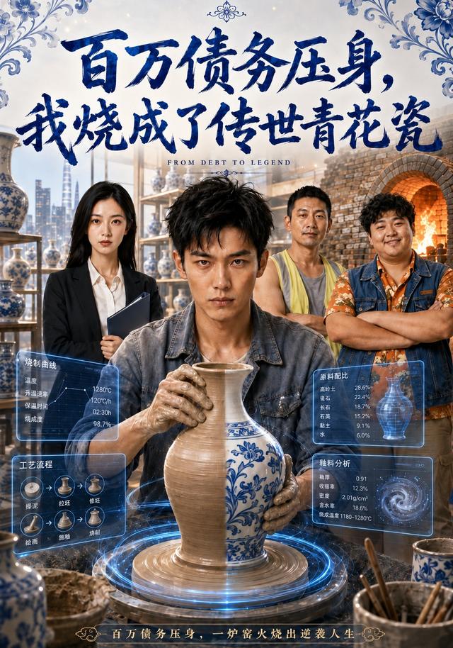 百万债务压身，我烧成了传世青花瓷