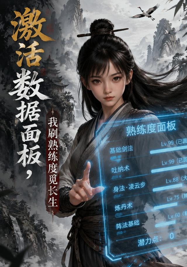 激活数据面板，我刷熟练度觅长生 cover
