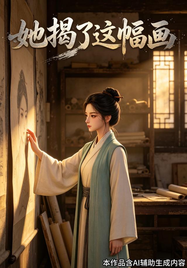 她揭了这幅画