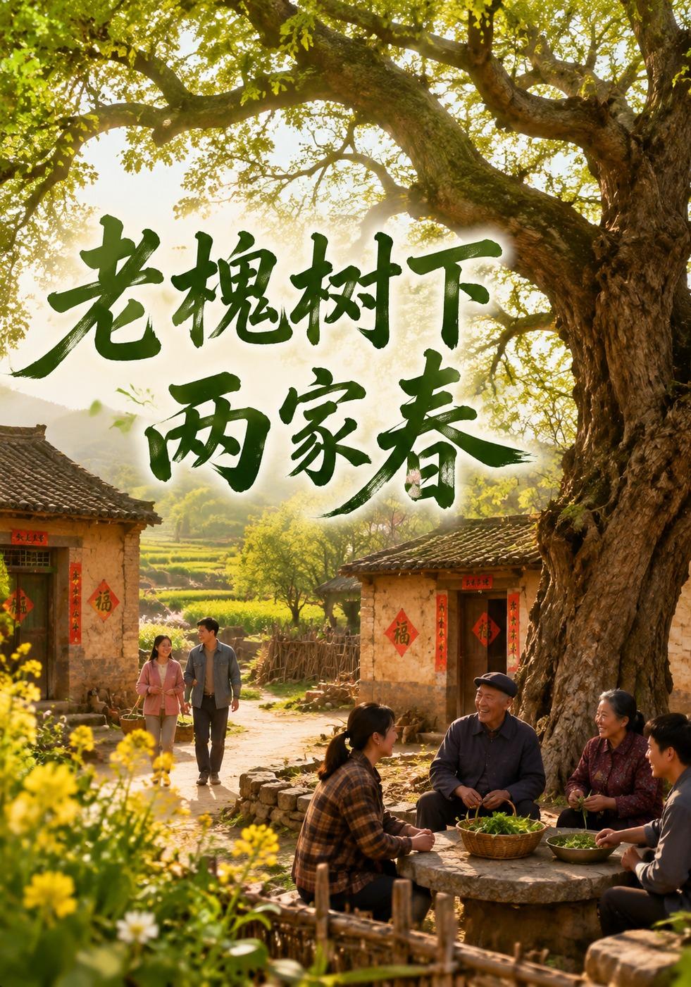 老槐树下两家春