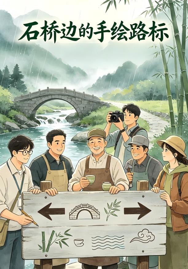石桥边的手绘路标 cover