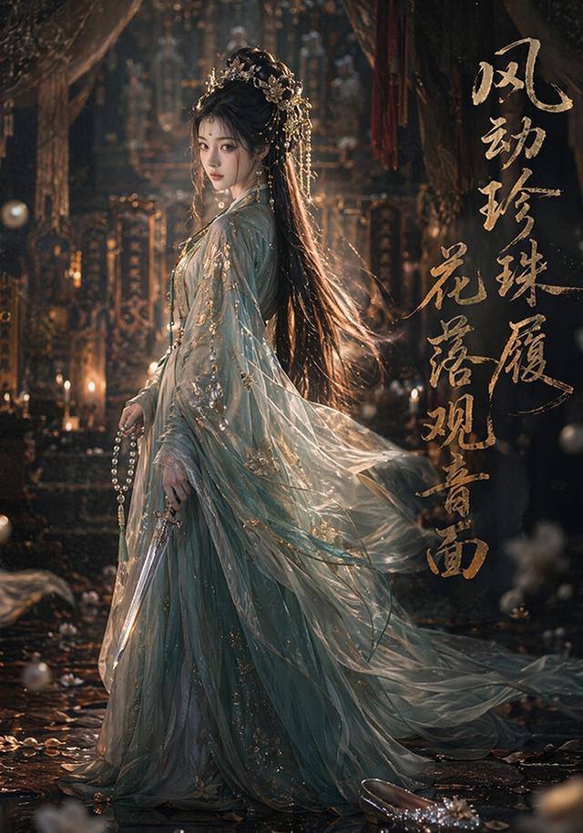 风动珍珠履，花落观音面