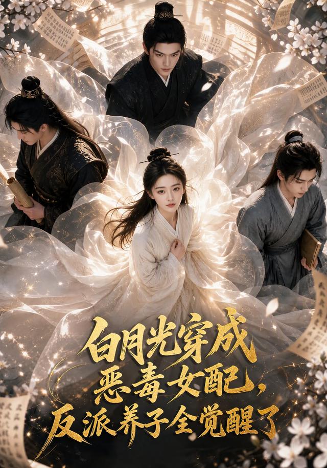 白月光穿成恶毒女配，反派养子全觉醒了 cover