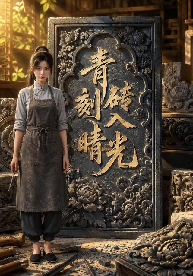 青砖刻入晴光