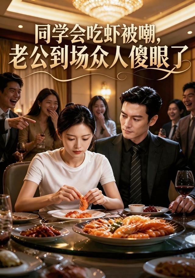同学会吃 虾被嘲，老公到场众人傻眼了