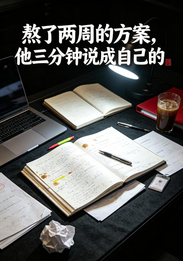 熬了两周的方案，他三分钟说成自己的 cover