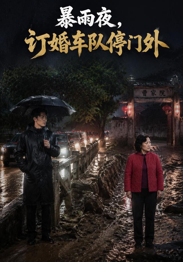 暴雨夜，订婚车队停门外