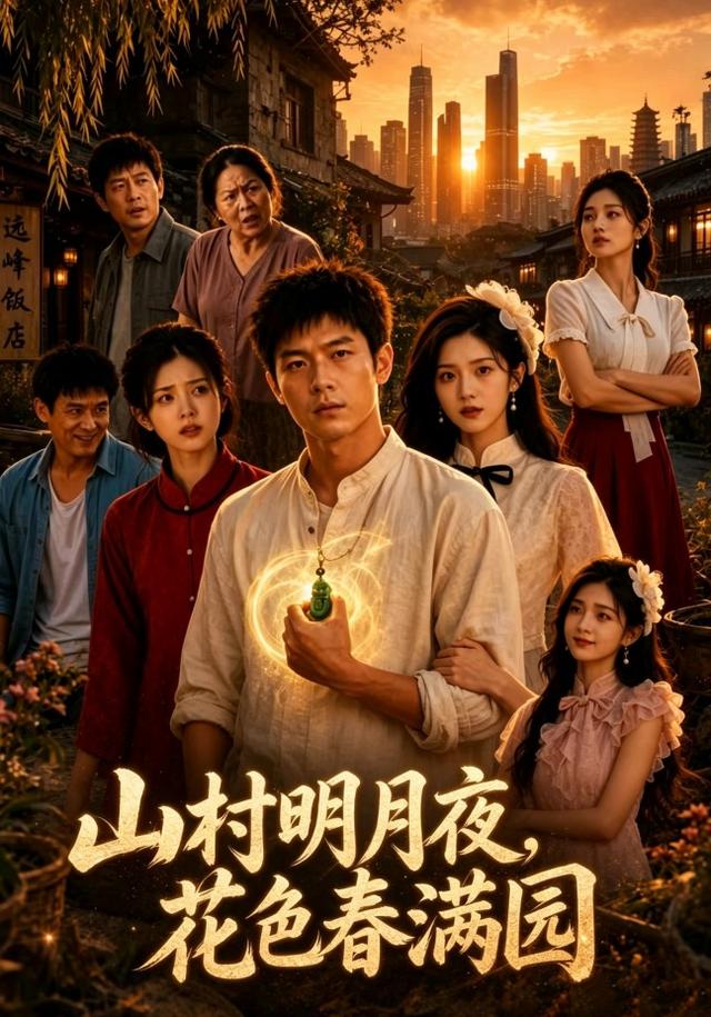 山村明月夜，花色春满园