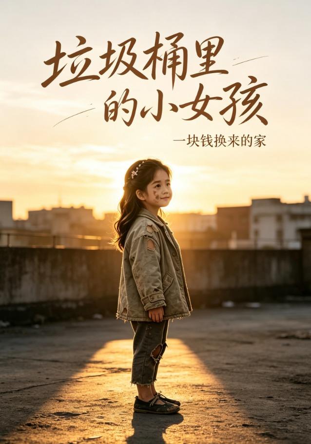 垃圾桶里的小女孩