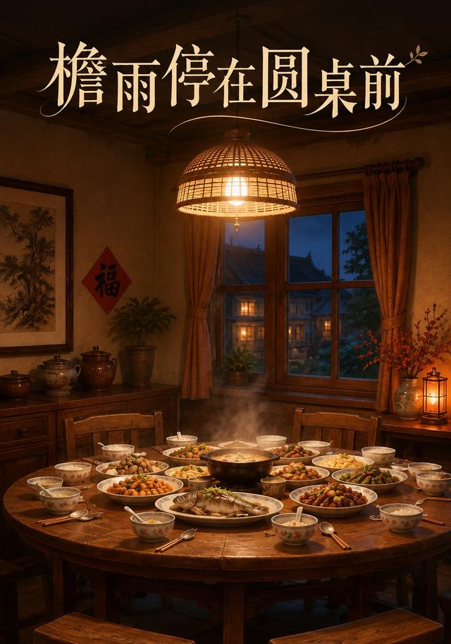 檐雨停在圆桌前 cover