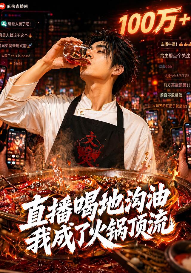 直播喝地沟油，我成了火锅顶流