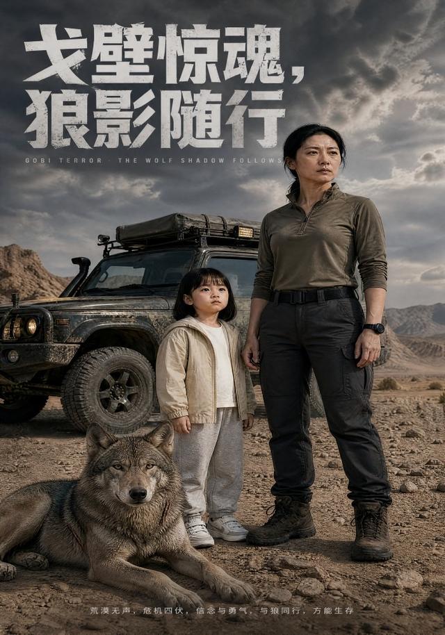 戈壁惊魂，狼影随行