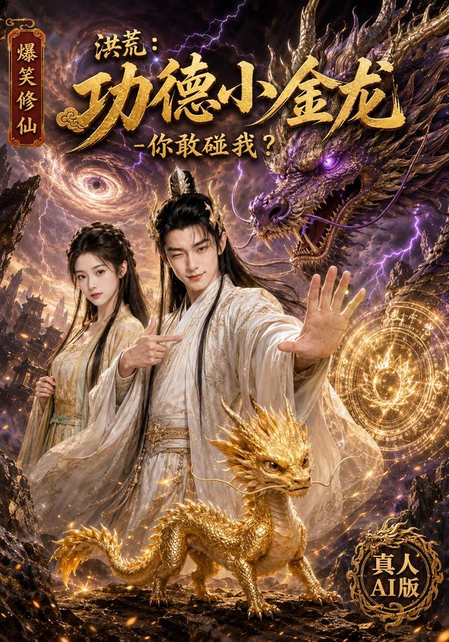 洪荒：功德小金龙，你敢碰我？真人AI版