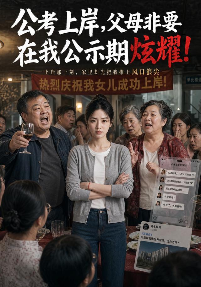 公考上岸，父母非要在我公示期炫耀