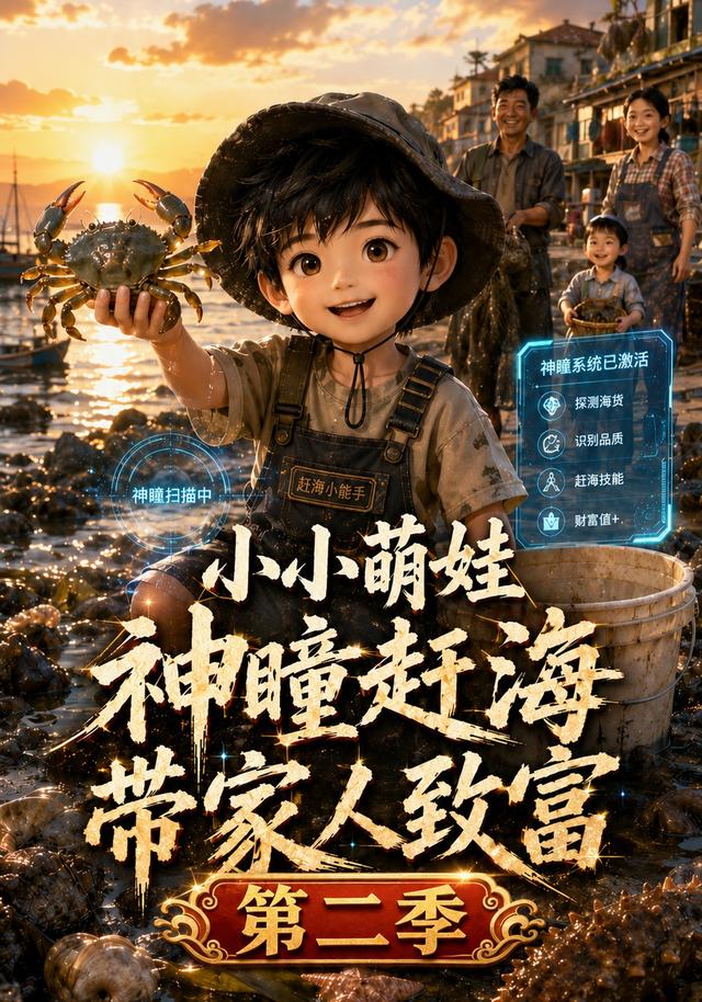 小小萌娃，神瞳赶海带家人致富第二季
