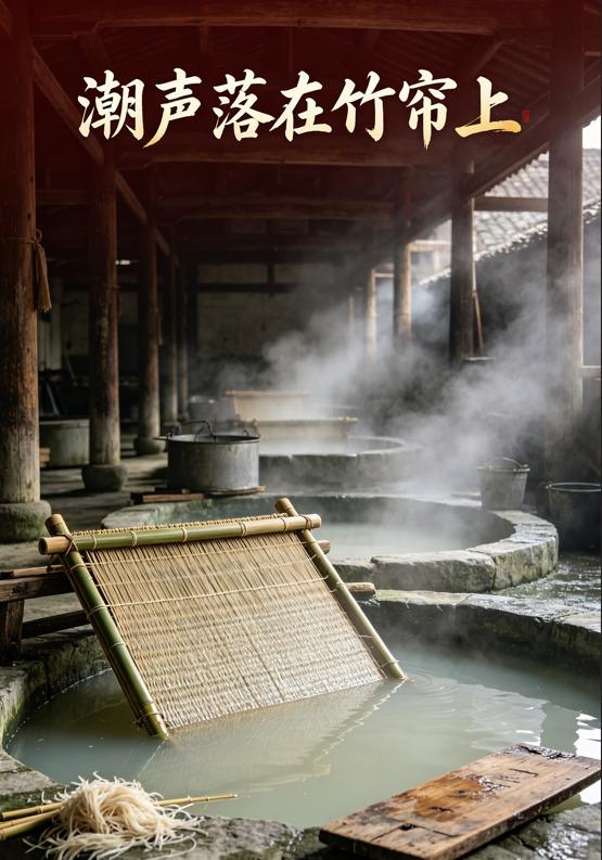 潮声落在竹帘上