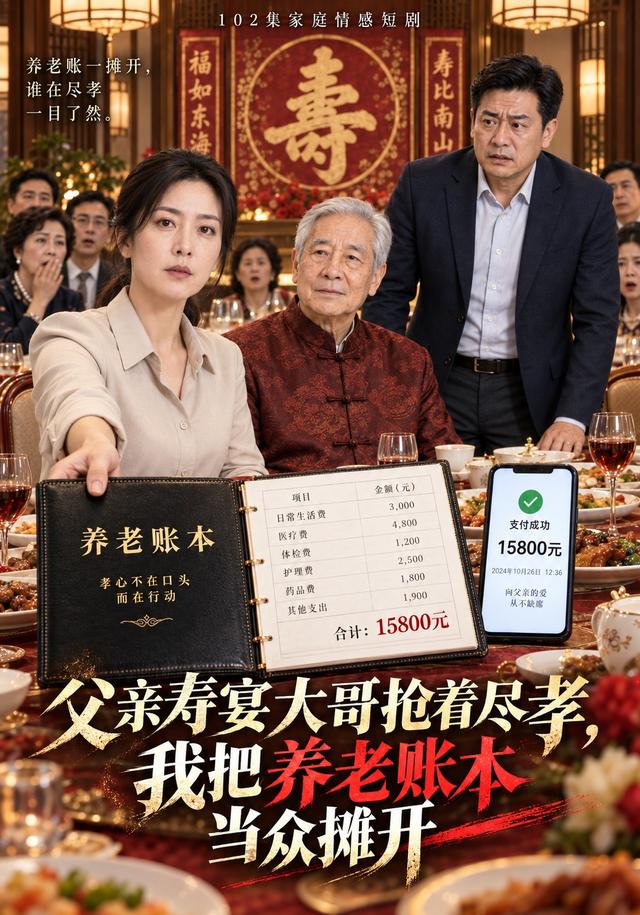 父亲寿宴大哥抢着尽孝我把养老账本当众摊开