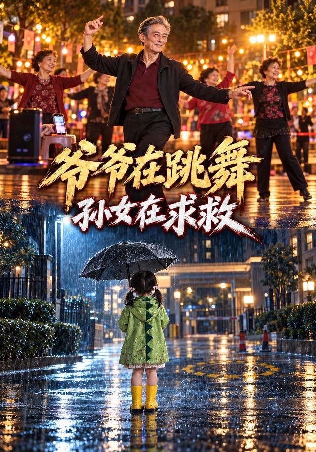 爷爷在跳舞，孙女在求救