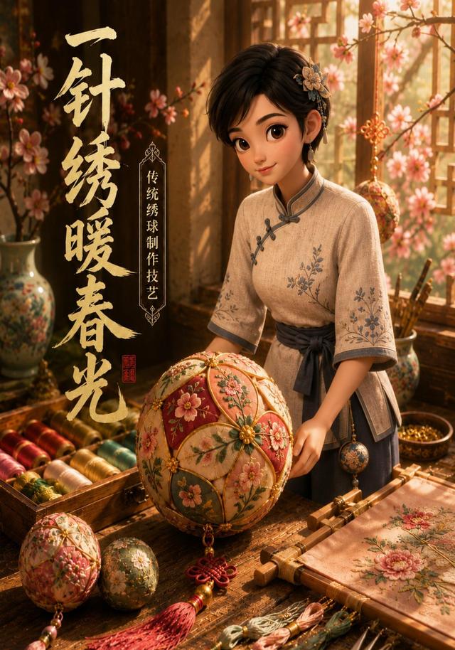 一针绣暖春光 cover