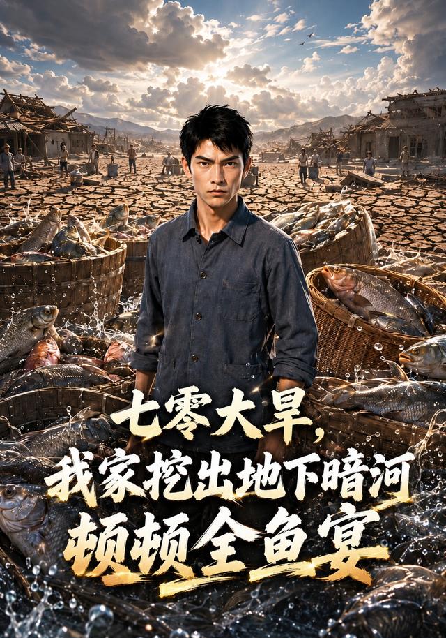 七零大旱，我家挖出地下暗河顿顿全鱼宴