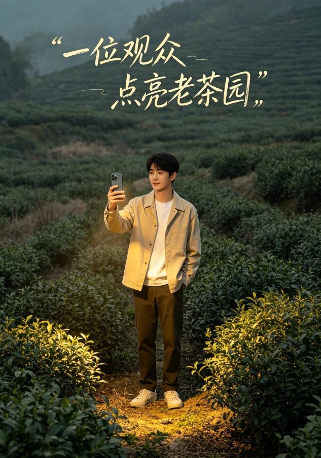 一位观众点亮老茶园