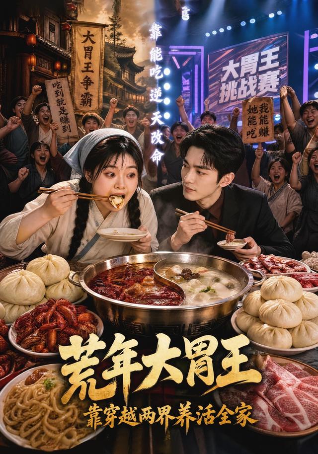 荒年大胃王，靠穿越两界养活全家 cover