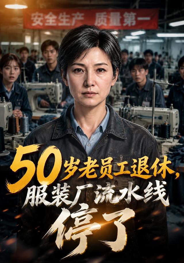 50岁老员工退休，服装厂流水线停了