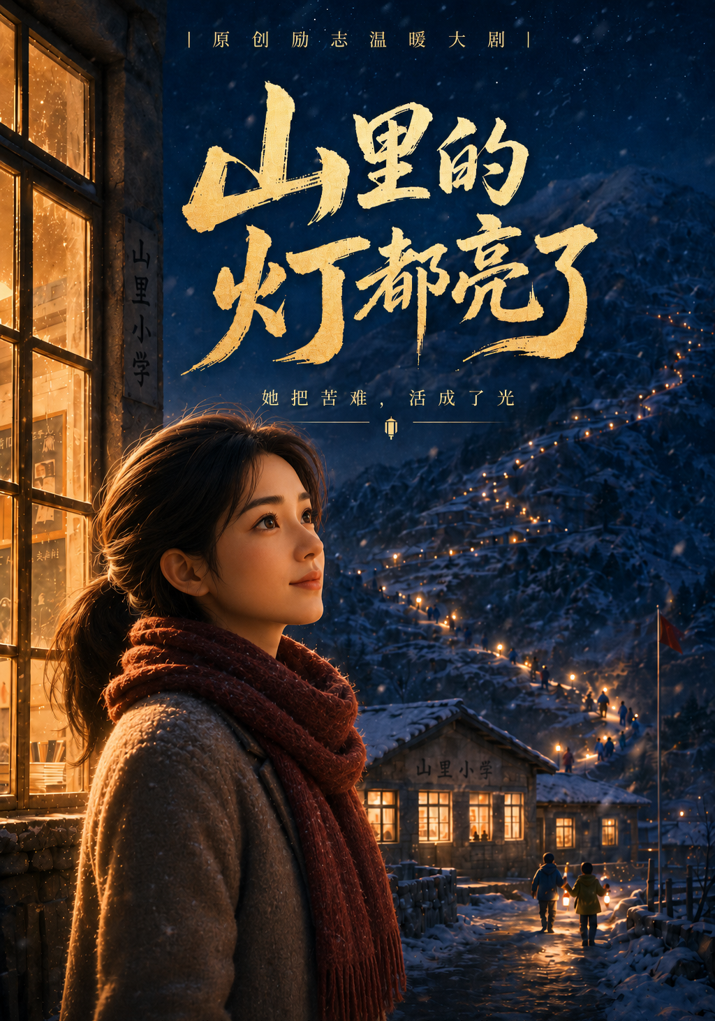 山里的灯都亮了