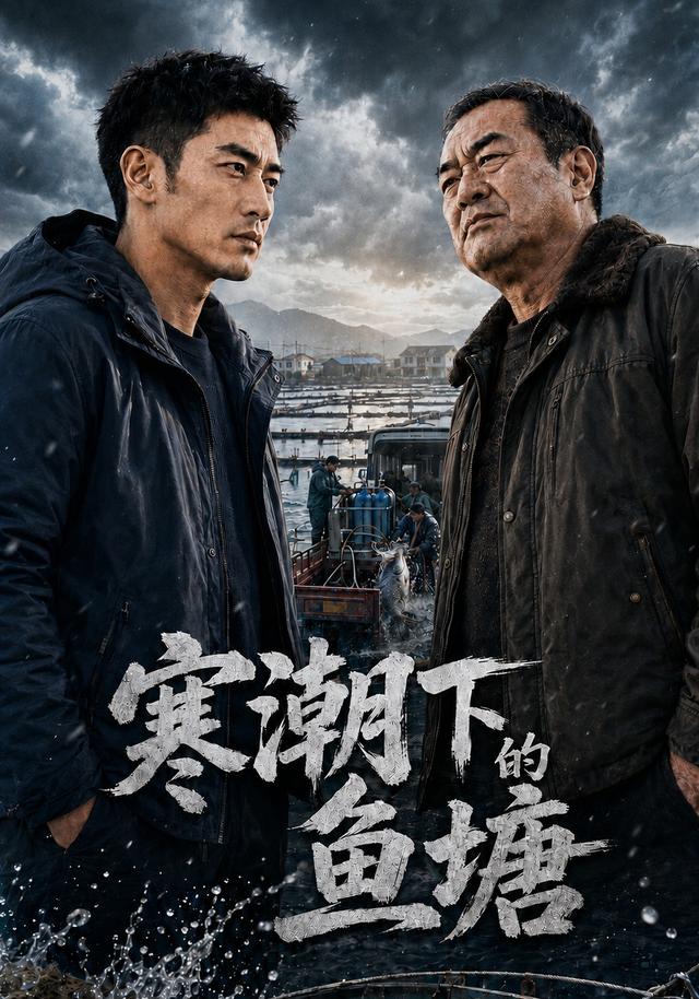 寒潮下的鱼塘