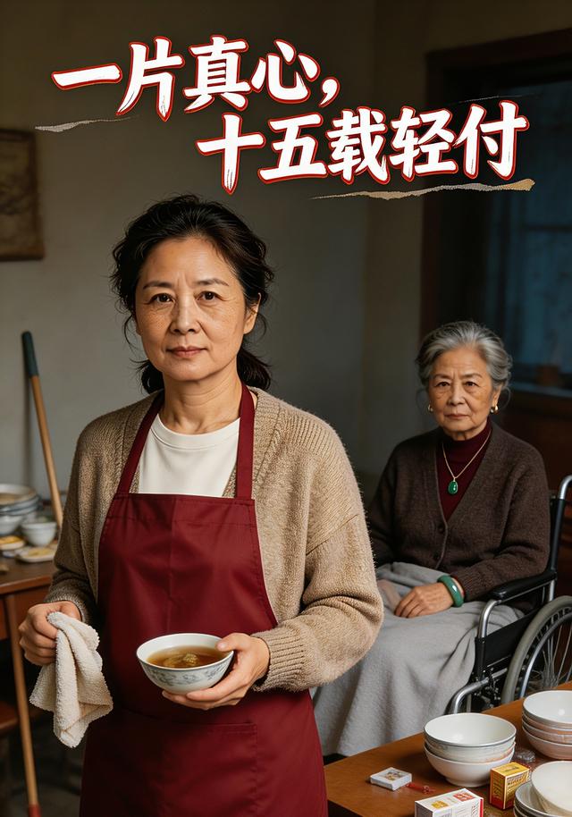 一片真心，  十五载轻付