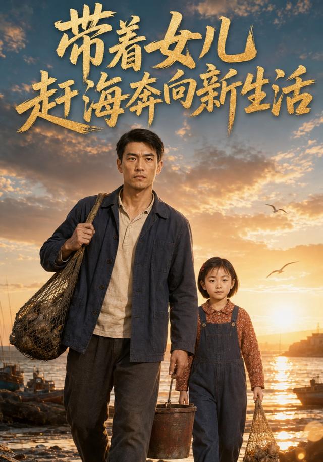 带着女儿赶海奔向新生活
