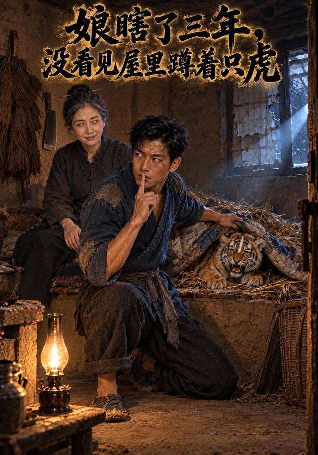 娘瞎了三年，没看见屋里蹲着只虎