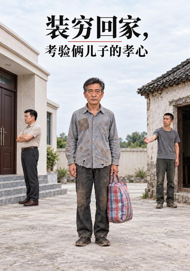 《装穷回家，考验俩儿子的孝心》作品海报