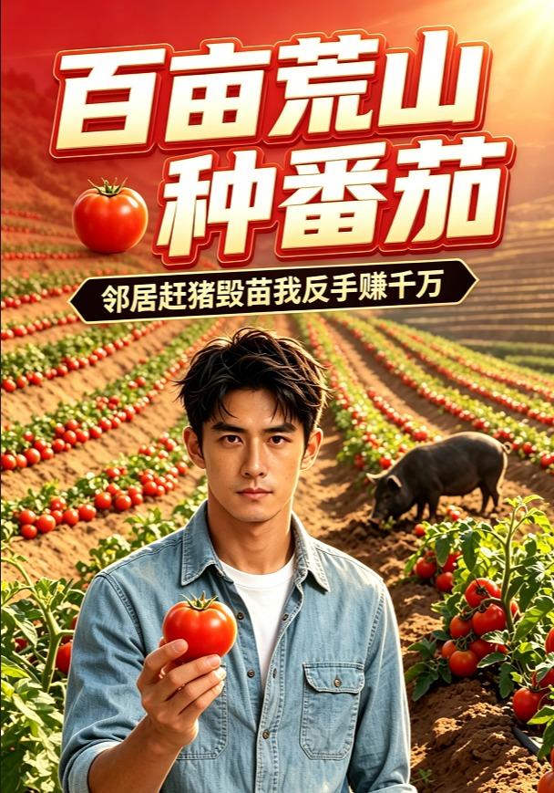 百亩荒山种番茄