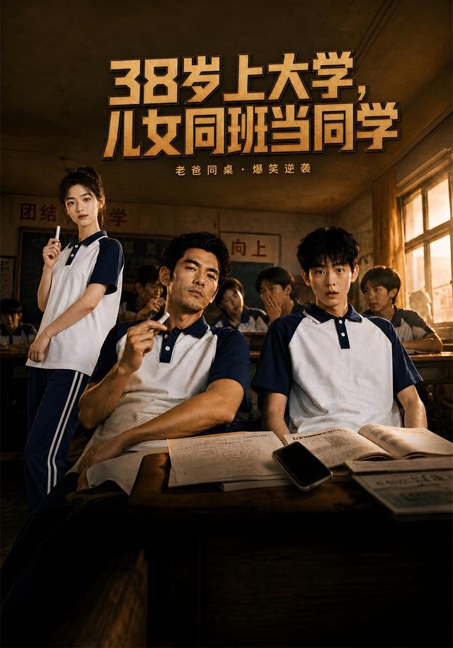 38岁上大学，儿女同班当同学 cover