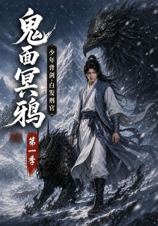 鬼面冥鸦少年背剑，白发刑官