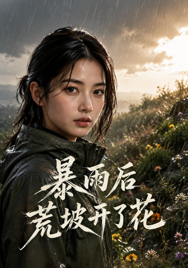 暴雨后荒坡开了花