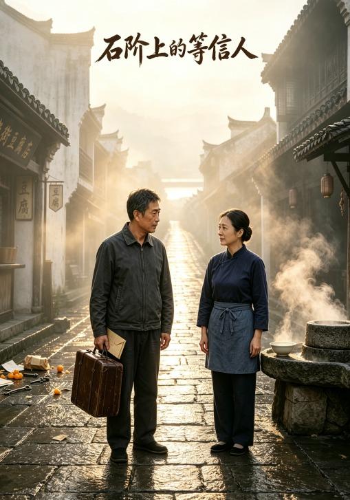 石阶上的等信人