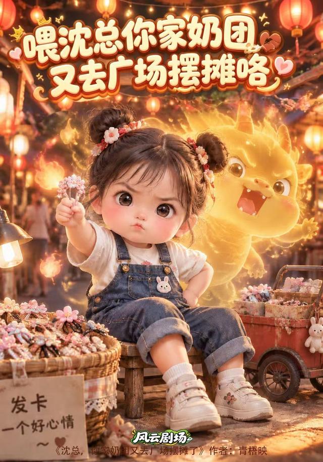 喂沈总你家奶团又去广场摆摊咯