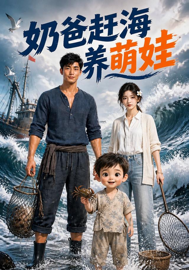 奶爸赶海养萌娃