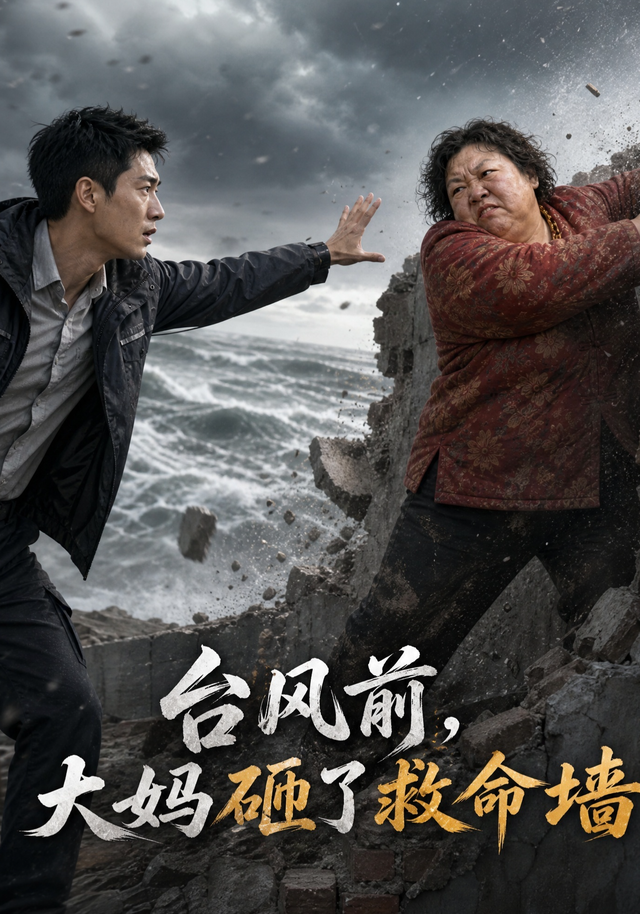 台风前，大妈砸了救命墙 cover
