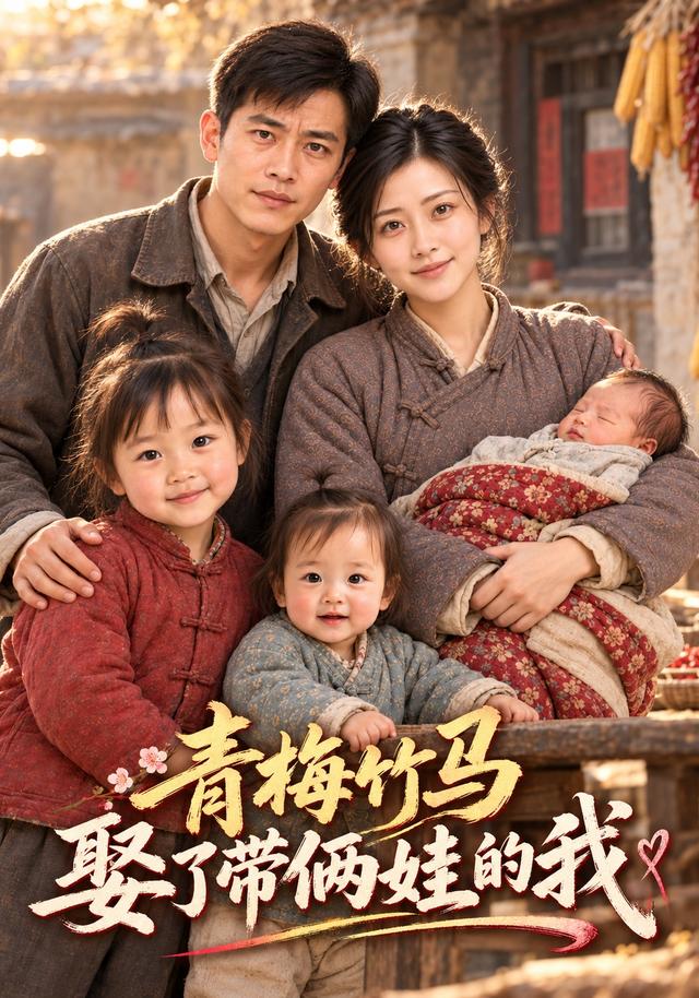 青梅竹马娶了带俩娃的我