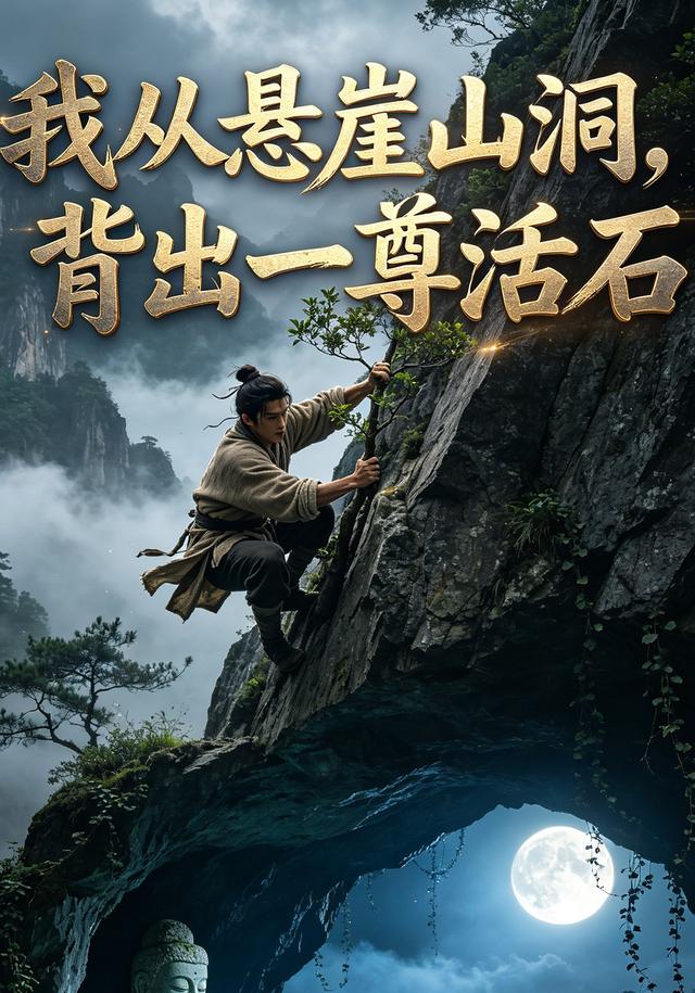 我从悬崖山洞，背出一尊活石