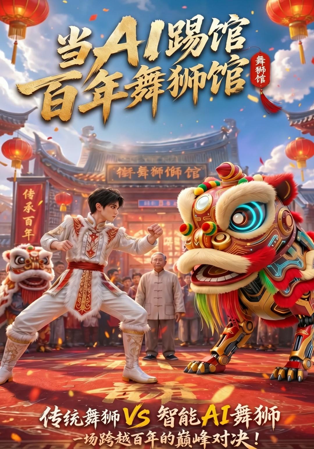 当AI踢馆百年舞狮馆